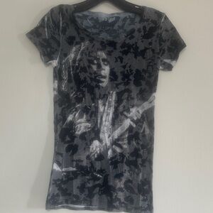 Graphic T-Shirt with Bob Marley Print